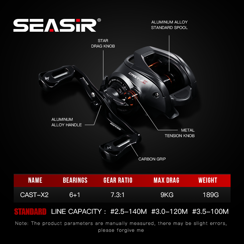 SEASIR Cast-X2 Baitcasting Ree - Kastking Reel Zephyr review and price