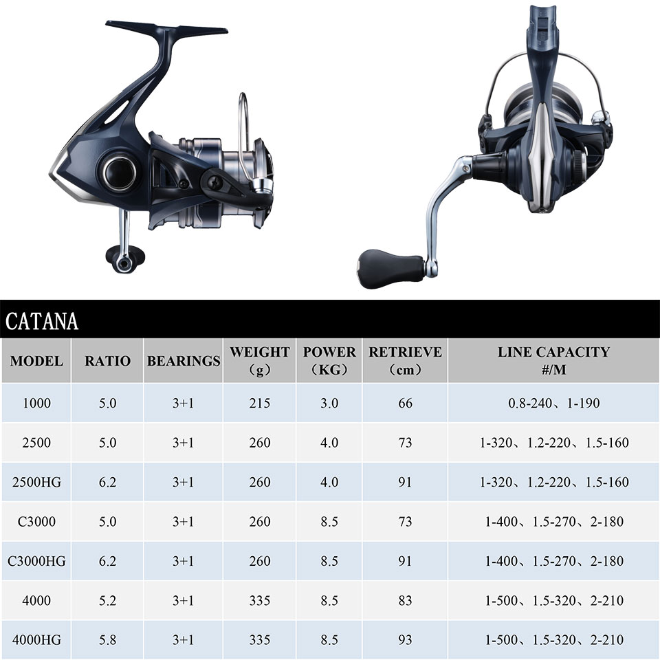 SHIMANO CATANA Spinning Fishin - Shimano Reel Sienna review and price